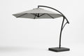 3m round cantilever parasol in grey polyester with aluminium frame