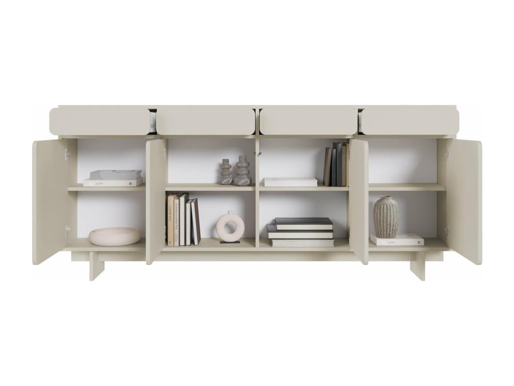 Sideboard - 200 cm - 4 doors - beige - Soft Furniture