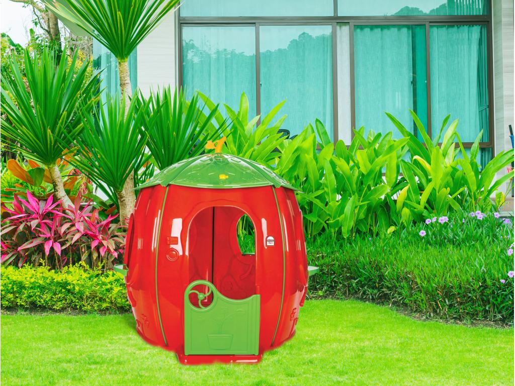 Strawberry-shaped plastic playhouse