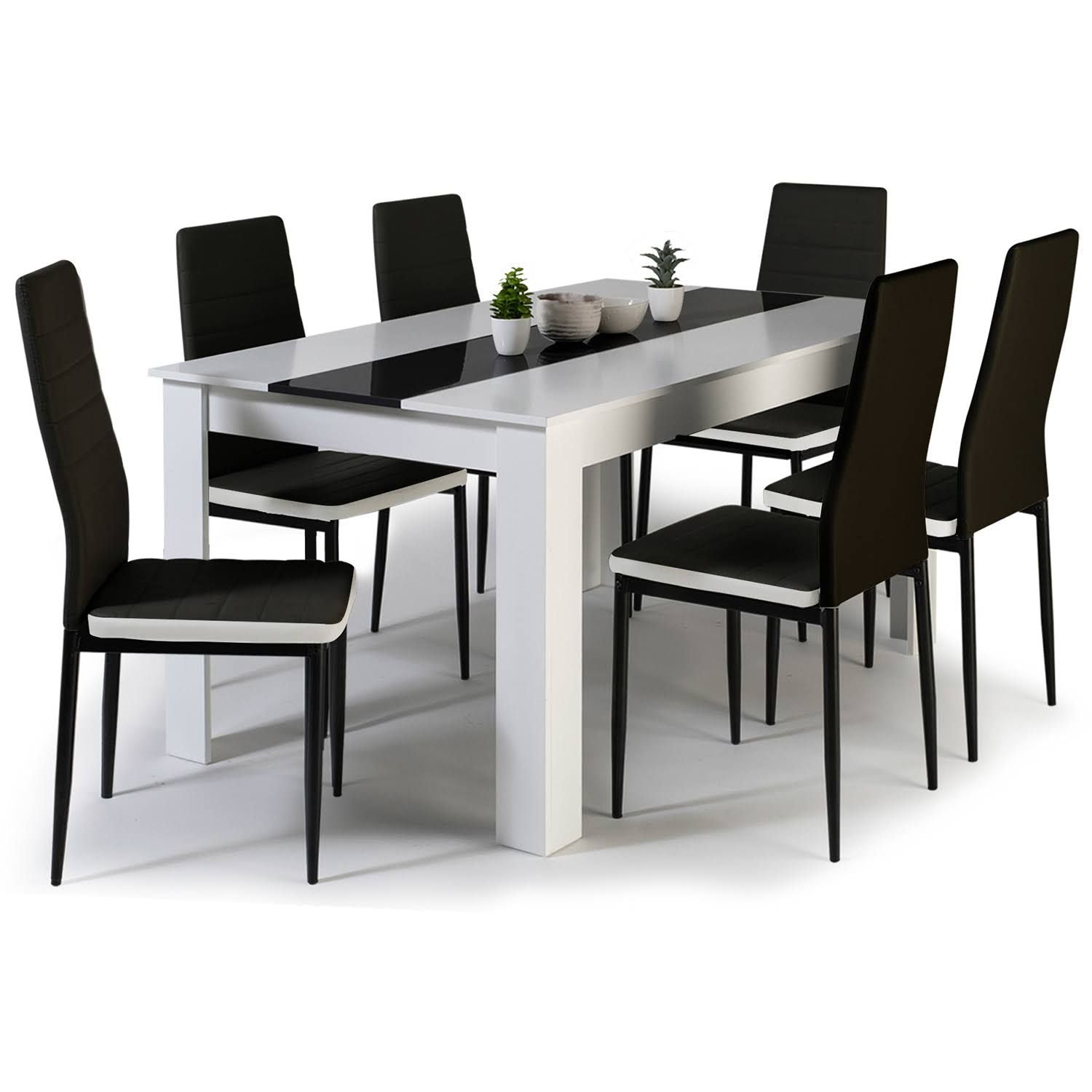 Chair Set - White/Black (1)