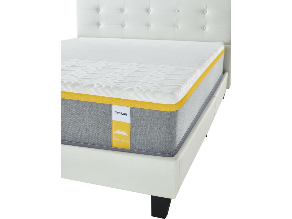 Mattress + Bed Set with Headboard 140*200 Cm, Yspilon Firm 28cm Thick