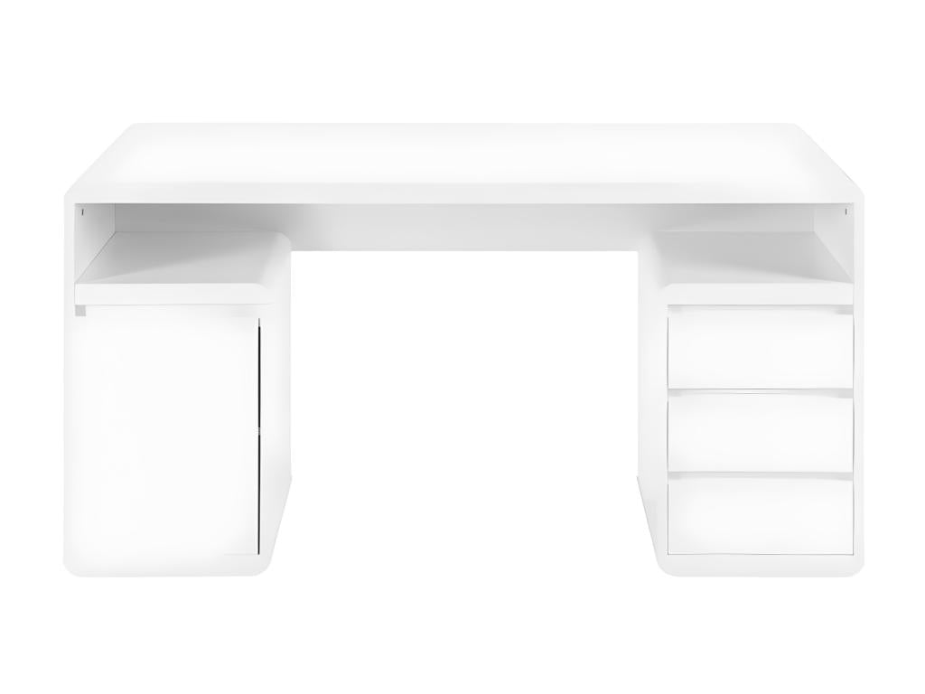 Homeepure desk with storage - white lacquered MDF
