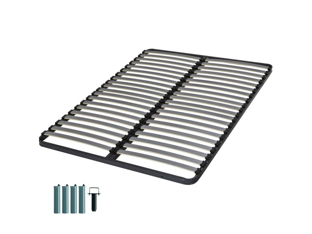 Cheneclair bed base with legs, 140x190 cm, Cheneclair - 40 Cheneclair wood - Made in France