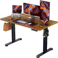 ErGear Electric Height Adjustable Standing Desk, 120 x 60 cm, Sit-Stand Computer Desk with Memory Foam (Natural)