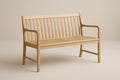 Beech wood slatted bench - 120 cm