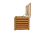 Outdoor storage box 176L - dimensions: 130L x 50W x 45H cm - handle - brown wood