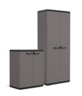Keter Lote PIU armarios de resina alto (68x166x39cm) + base (68x83x39cm) color Gray