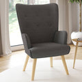 idmarket Ivar Scandinavian armchair in anthracite grey fabric