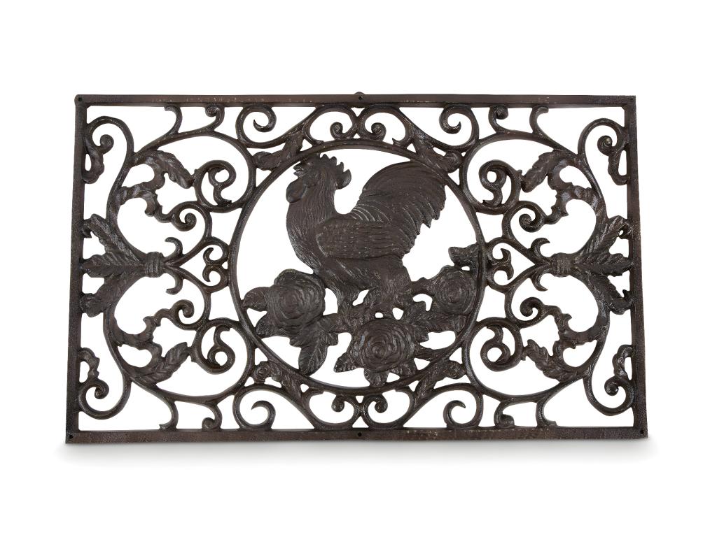 Rectangular Cast Iron Doormat, Brown, 64x39x2cm - Vintage Decor