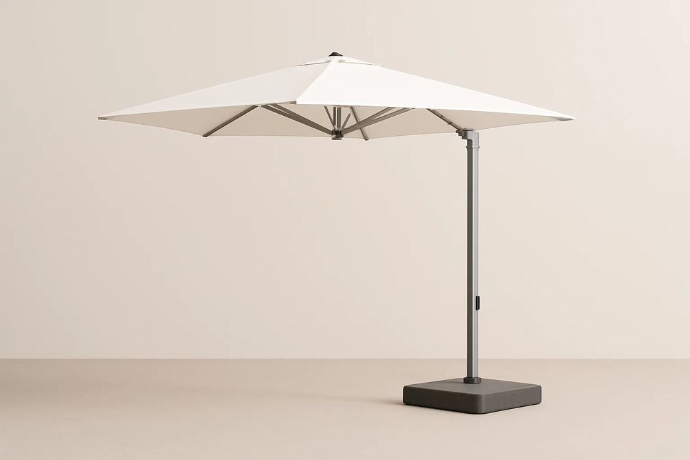 Aluminum parasol with tilting canopy, 300 cm, Cream