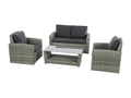 4-seater garden furniture set in woven resin by Mobiliercosy - Mobiliercosy