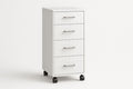 White particleboard drawer trolley, 40x70x35 cm