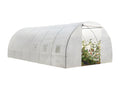 Homeepure 18m² White Garden Tunnel Greenhouse 6x3