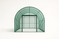 3x2x2m Green Steel and Polyethylene Garden Tunnel Greenhouse