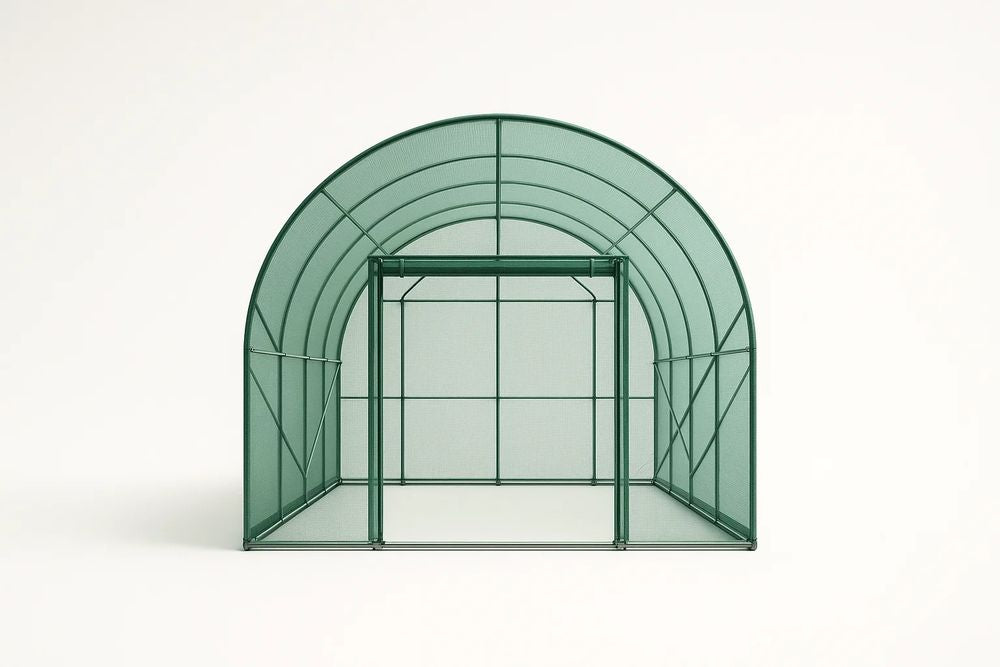 3x2x2m Green Steel and Polyethylene Garden Tunnel Greenhouse