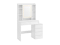 Dressing table with 6 drawers, 7 shelves and 1 white mirror - W97.5 cm