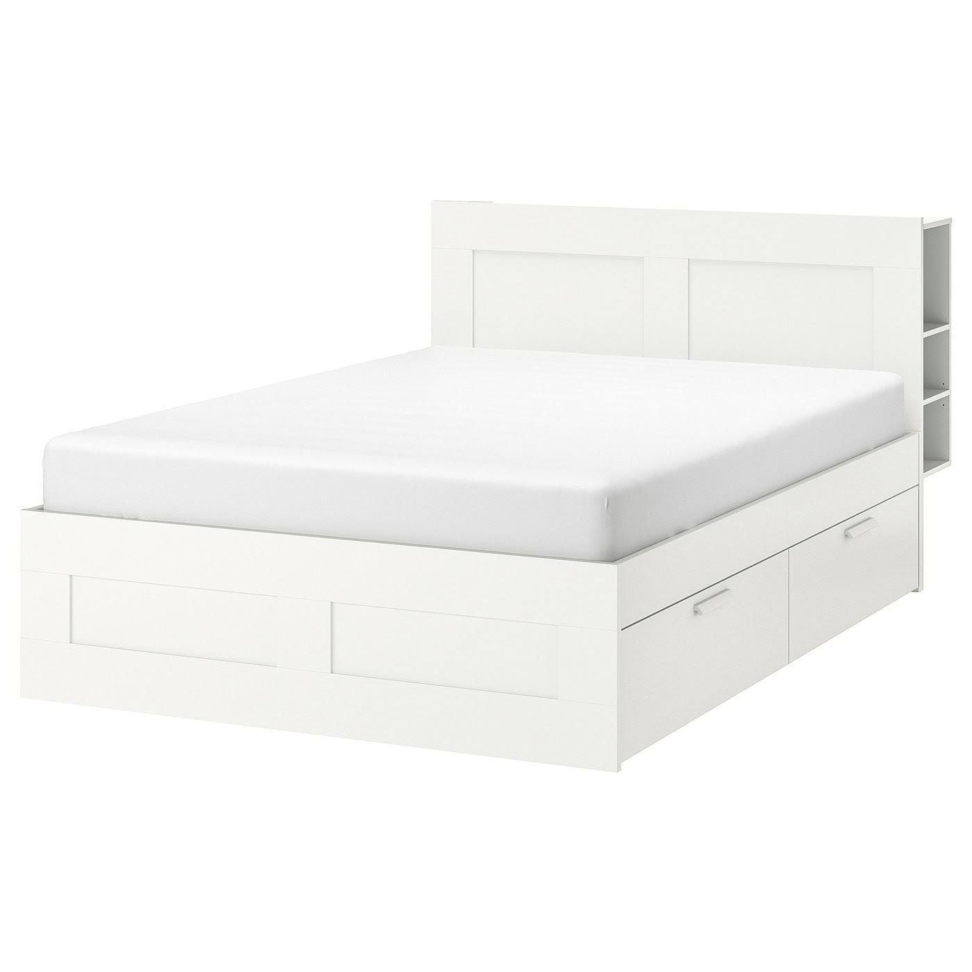 IKEA BRIMNES bed frame + storage/headboard