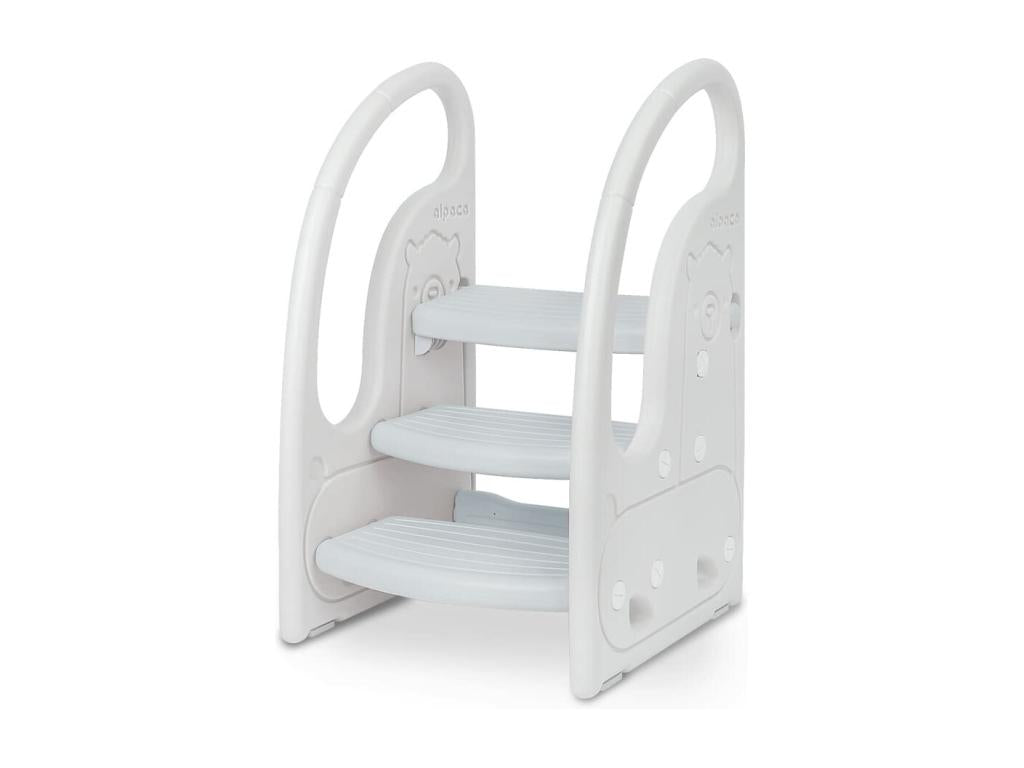Plastic step stool, 2/3 steps, with armrests, eco-friendly materials, 44*44*72cm