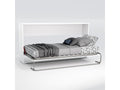 White fold-away guest bed - sleeping area 190 cm long x 90 cm wide
