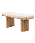 Nordlys Solid Wood and Velvet Bench
