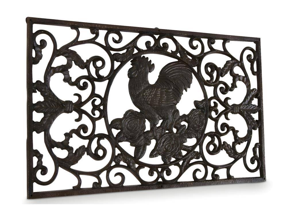 Rectangular Cast Iron Doormat, Brown, 64x39x2cm - Vintage Decor