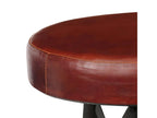 Set of 2 genuine leather bar stools