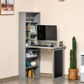 homcom Wall-Mounted Folding Bookshelf Desk with Integrated Chalkboard, White