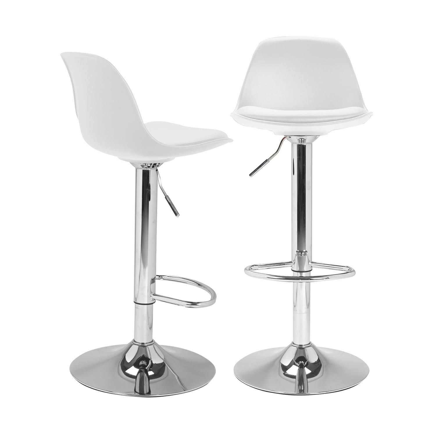 Set of 2 Karl Design White Bar Stools