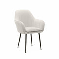 Sweeek armchair in looped leather with matte black metal legs. Shella W 57 x D 59 x H 84.5