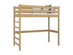 Oak loft bed N01 Natural Oak 100x190