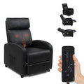 LEADZM Recliner Chair with Electric Massage, Heating and Manually Operated Tilting Backrest – Relaxing Chair for Bedroom, Living Room and