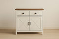 MDF wood sideboard with solid wood top, 80 cm x 35 cm x 75 cm