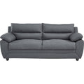 Vente-unique MANOA 3-seater and 2-seater sofas in anthracite fabric
