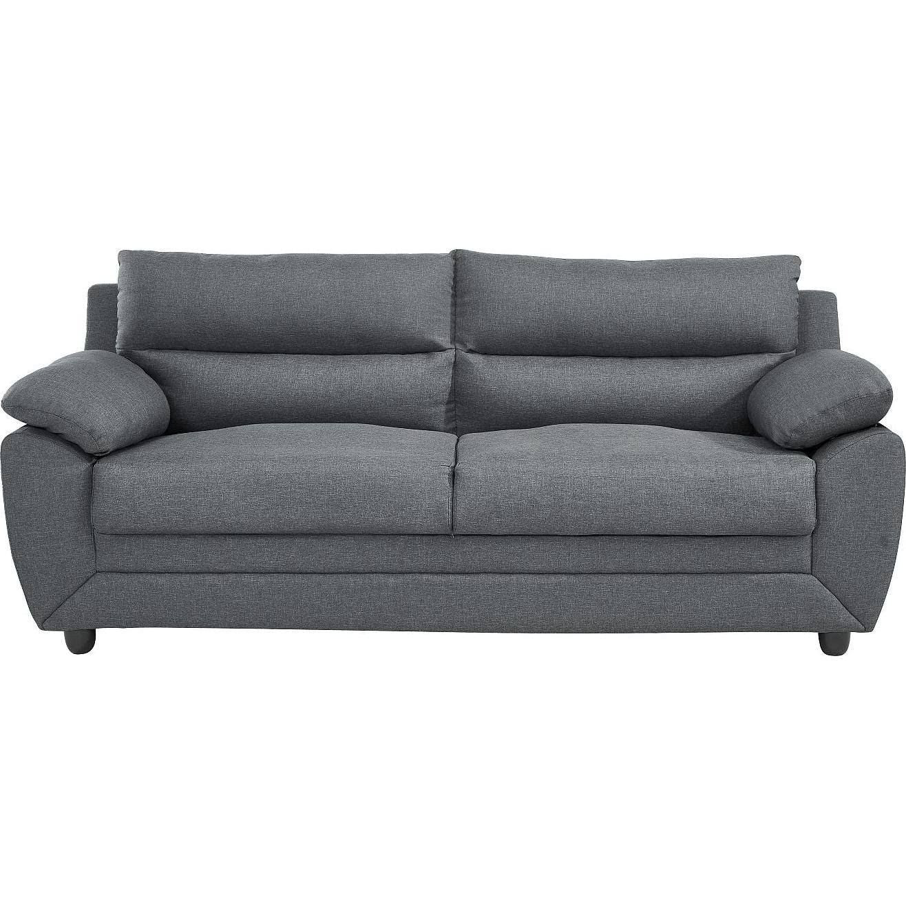 Vente-unique MANOA 3-seater and 2-seater sofas in anthracite fabric
