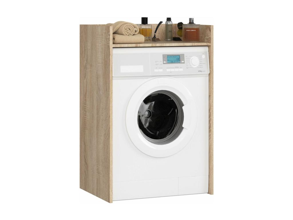 Washing machine cabinet 64x50x98 cm, 1 shelf, wood, Zenmobilier