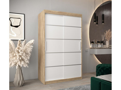 Soft Furniture Wardrobe 1 with Sliding Doors 200/120/62 2 Doors (Soft Furniture/White)