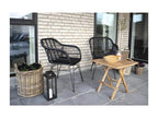 Zenmobilier - Set of 4 Black Synthetic Rattan Armchairs with Steel Legs