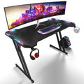 - Unbranded/Generic - Gaming Desk with LED Lighting, 120x60 cm, Scratch-Resistant, Ergonomic, Black