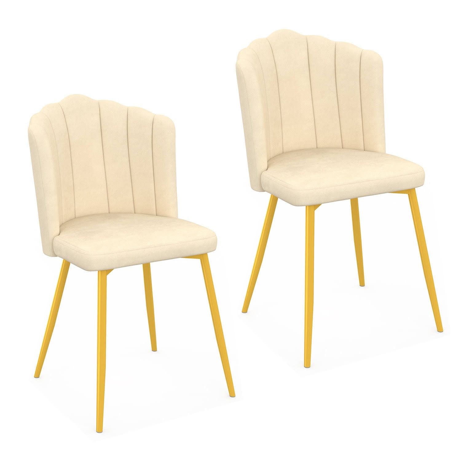 Chair Set - Beige/Gold