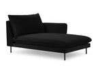 Maisonchaleur - Maisonchaleur right-facing chaise longue in black velvet - 170x110x95cm