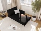 Maisonchaleur - Maisonchaleur right-facing chaise longue in black velvet - 170x110x95cm