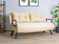 2-seater convertible sofa in fabric. Practical furniture.