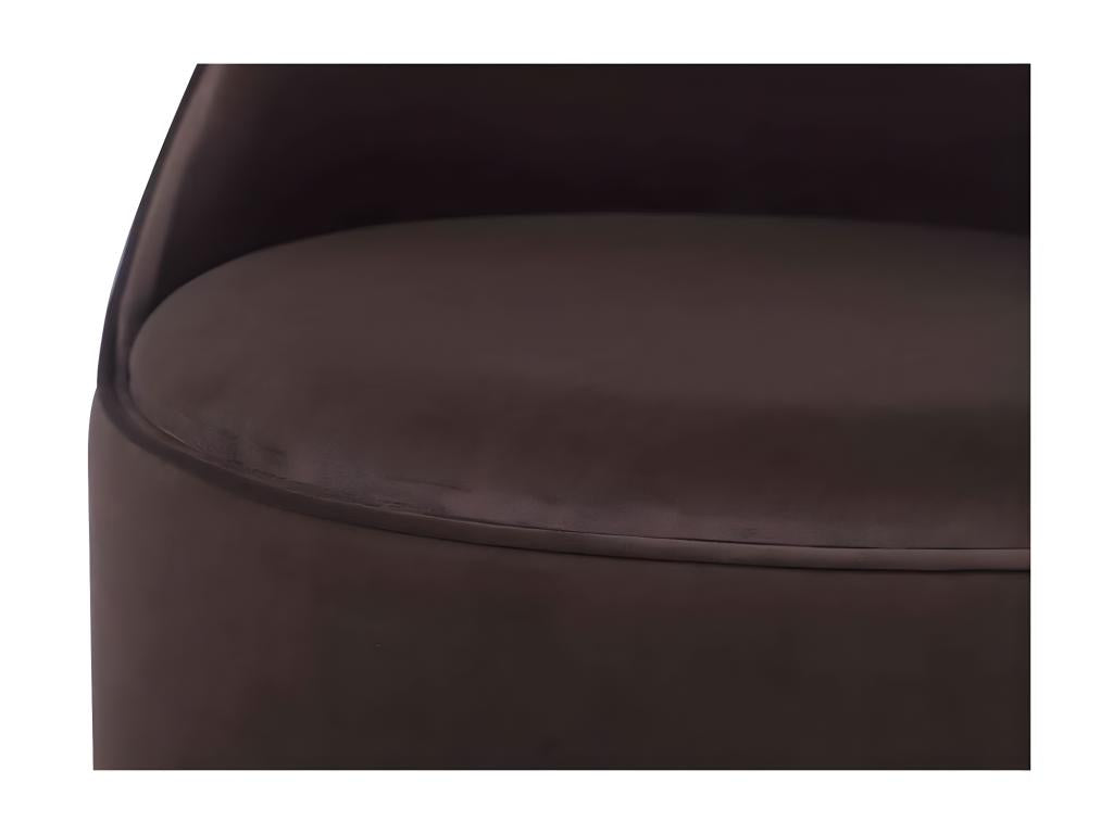Swivel Velvet Stool Mobiliercosy 68cm Brown