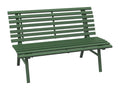 Homeepure 2-seater garden bench with slatted backrest, green