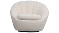 Conforama Bogota swivel armchair in bouclé fabric, colour