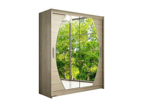 Boivana 121 Wardrobe, Boivana Oak, 200x150x58cm, Sliding Wardrobe Doors