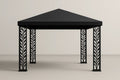 Black Aluminium Garden Gazebo with Polycarbonate Roof 300x300 cm