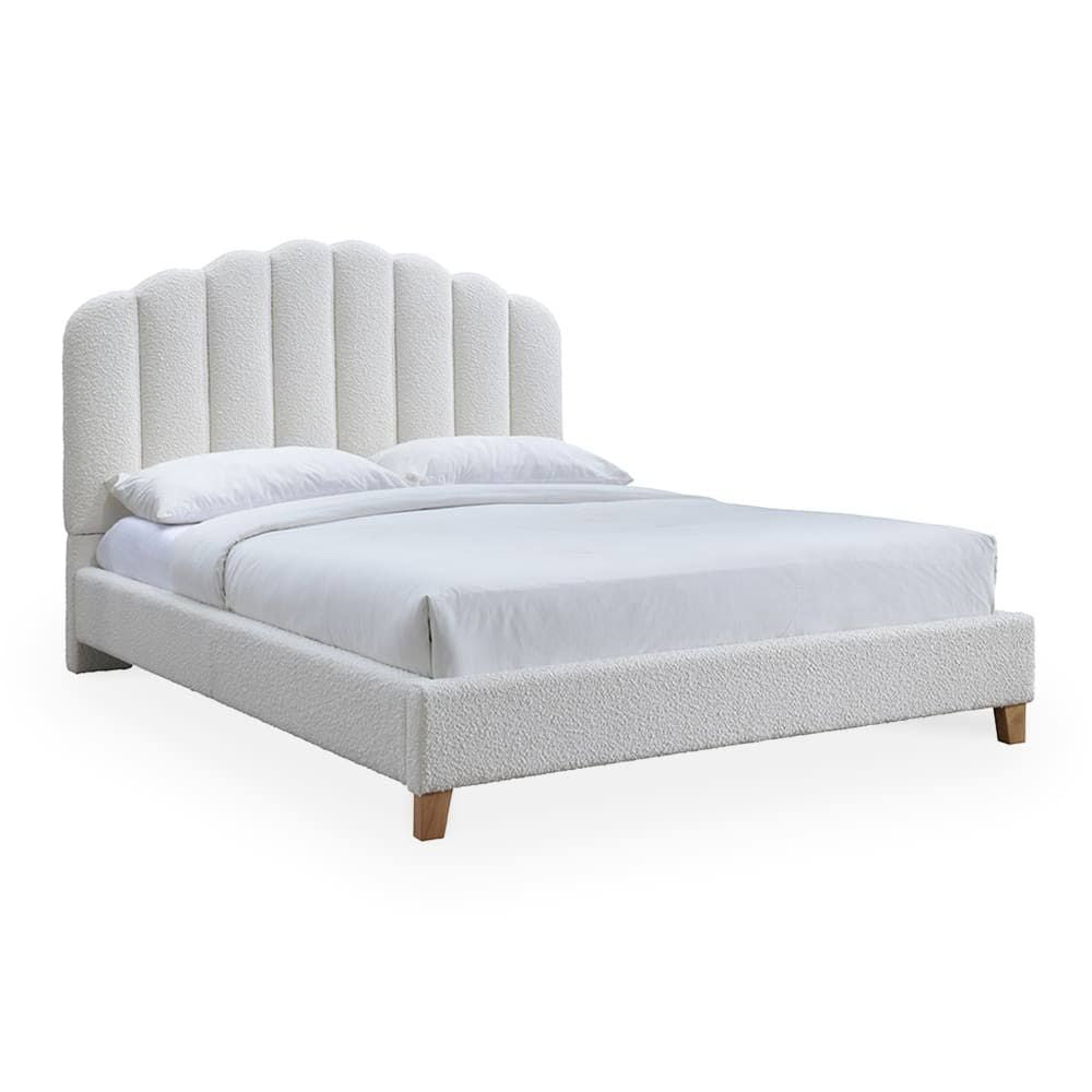 Sulia Sheepskin Effect Double Bed - Decorative Furniture