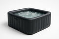 Square inflatable PVC hot tub 180x180x71 cm Black