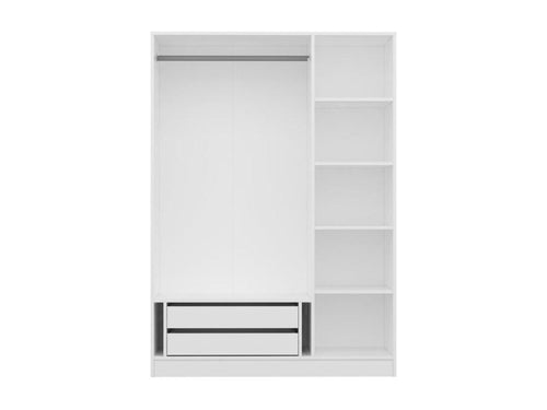 White wardrobe with mirror, 135x52x190 cm